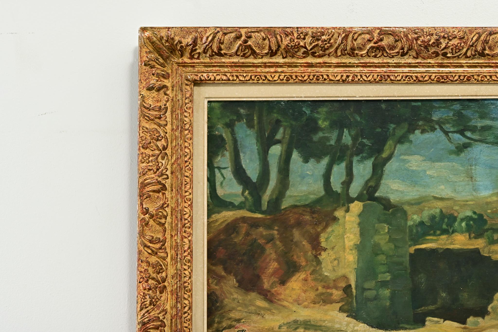 20th Century French Framed Landscape Painting