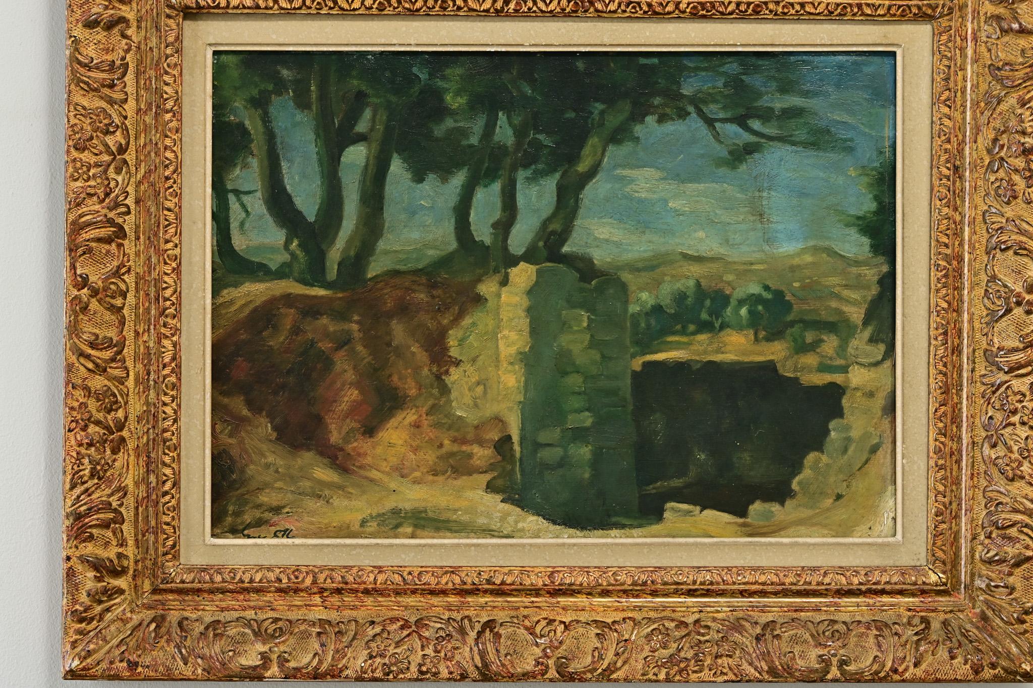 Canvas French Framed Landscape Painting