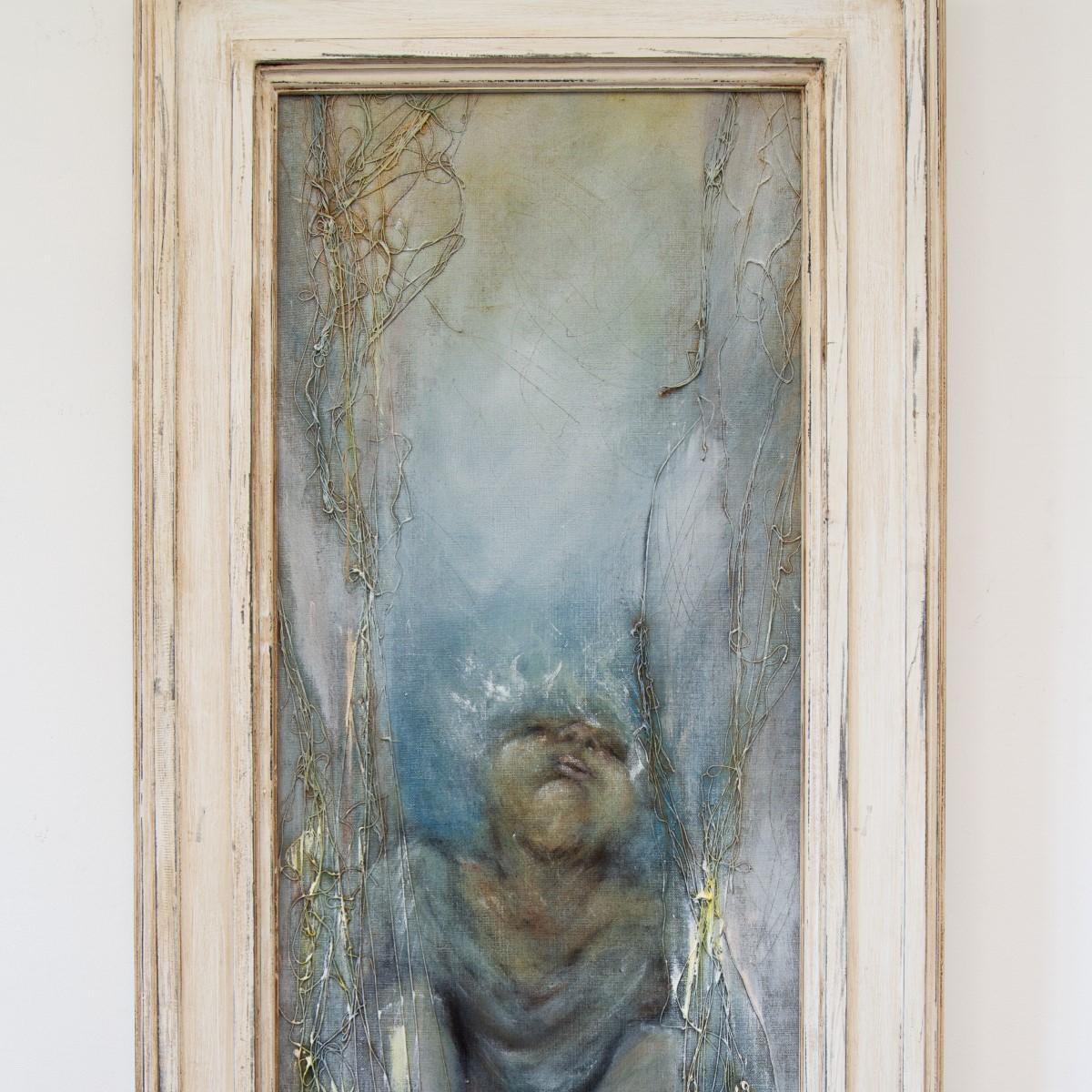 Modern French Framed Painting by Micky Pfau, 1997