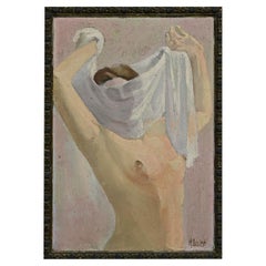 Quadro francese con cornice raffigurante una signora