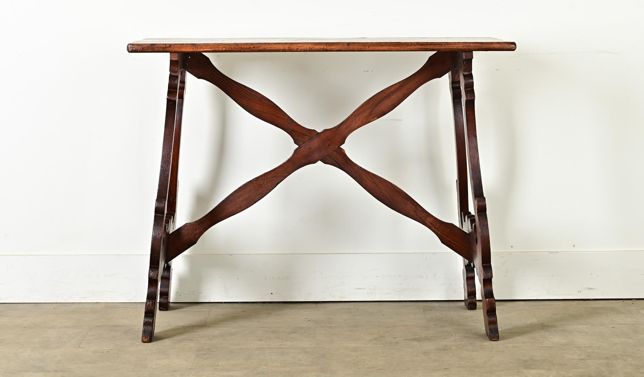 Baroque French Fratino Oak Occasional Table-Desk For Sale
