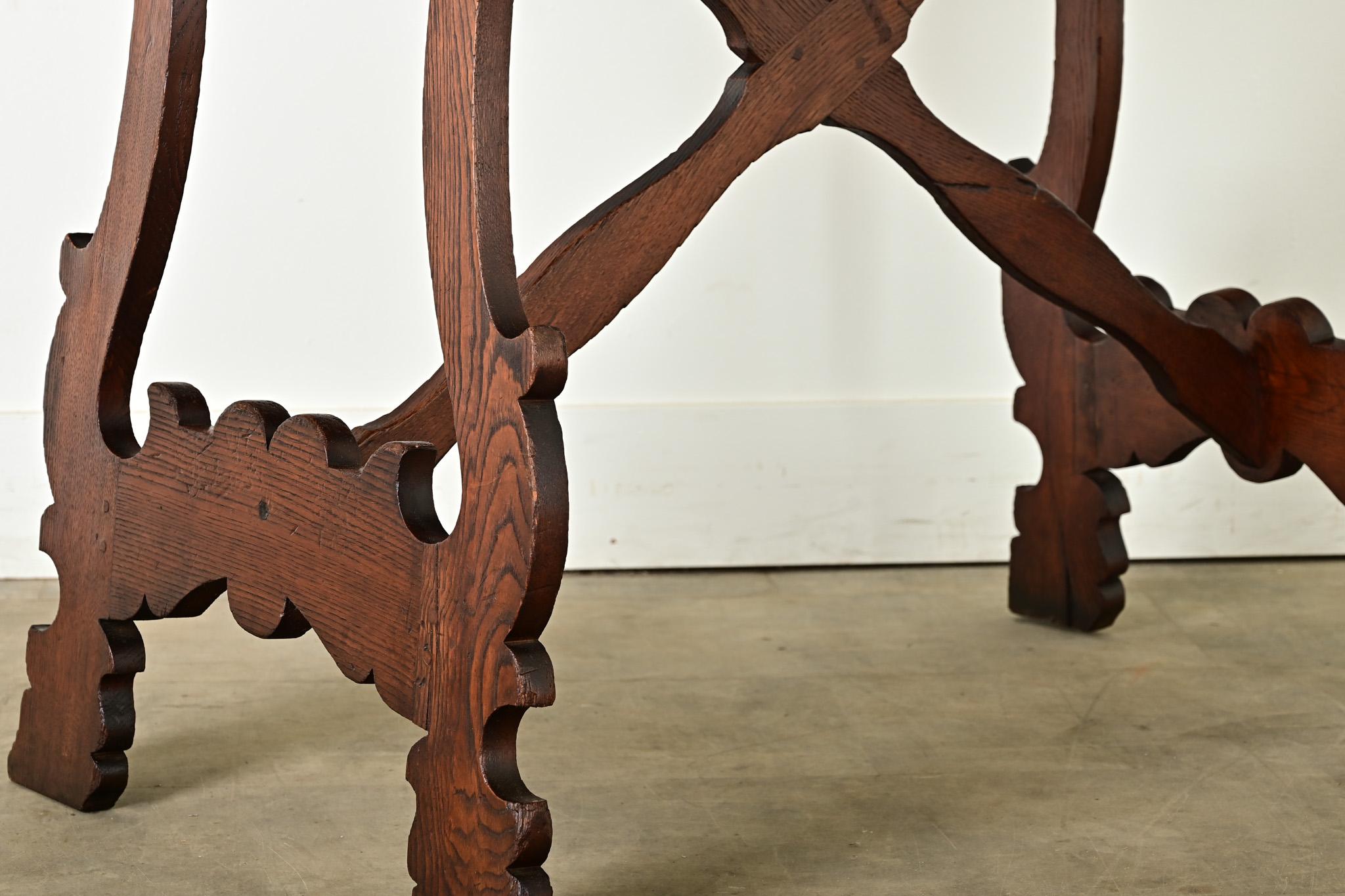 French Fratino Oak Occasional Table-Desk For Sale 3