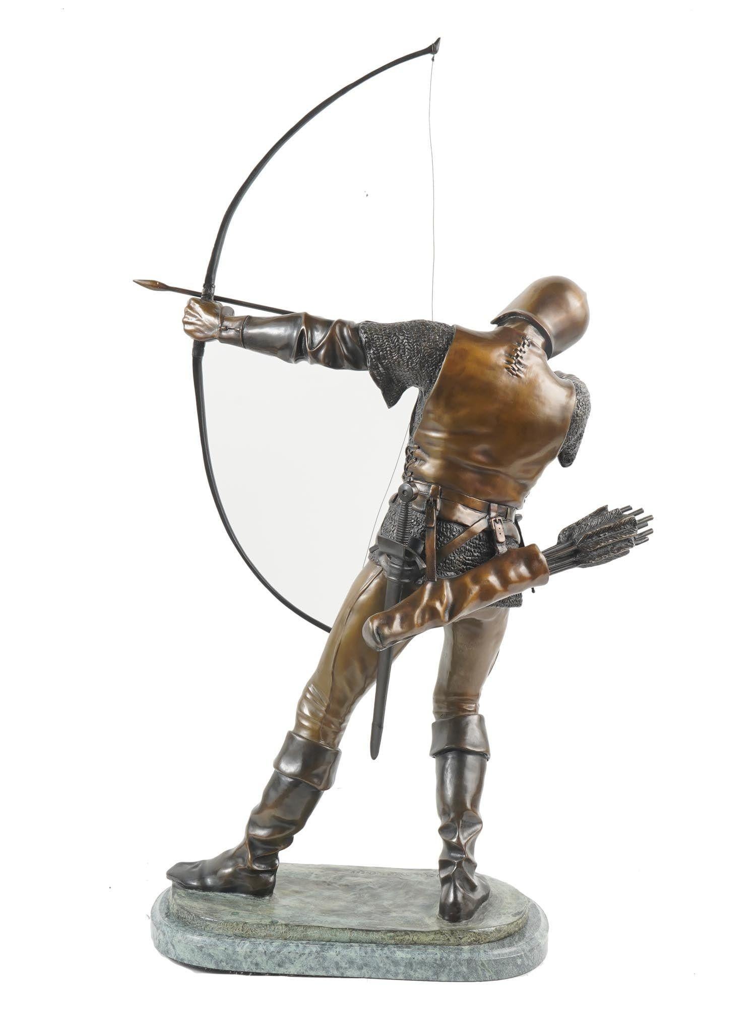 20th Century French Free Archer Bronze Statue After Pierre Tourgueneff For Sale