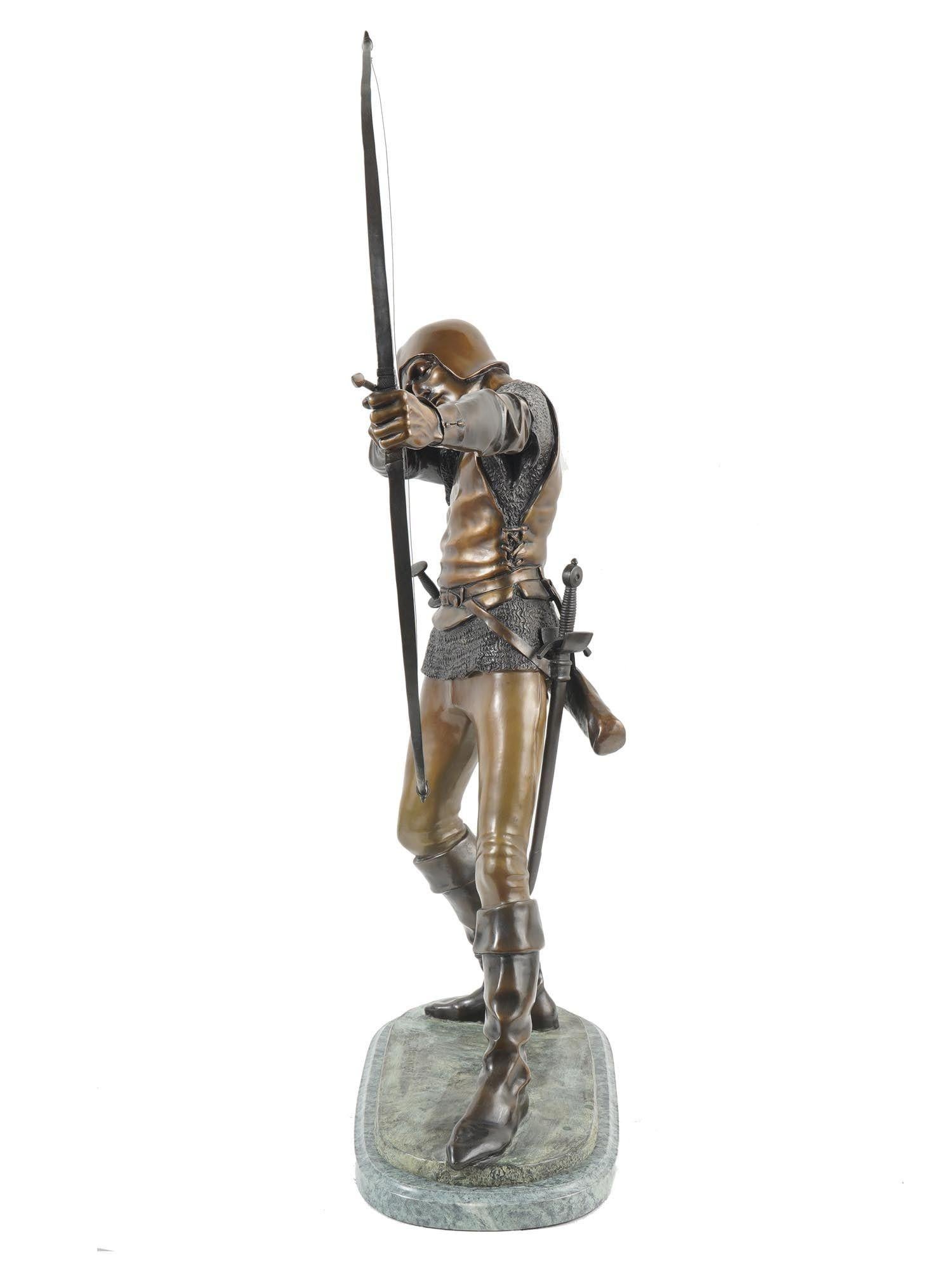 French Free Archer Bronze Statue After Pierre Tourgueneff For Sale 1