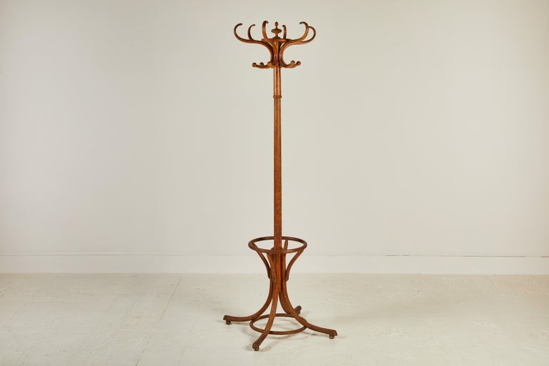 French Freestanding Coat Rack with Lower Compartment to Hold Umbrellas ...