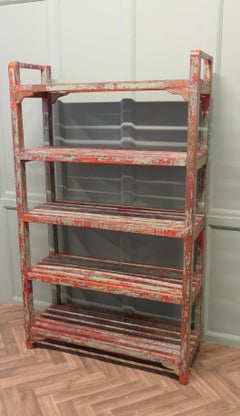 French Free Standing Studio Shelves.  A 5 shelf rack, very strong and sturdy