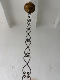 French French Aqua Blue Murano Balls Beaded Swags w Spear Chandelier, circa 1900