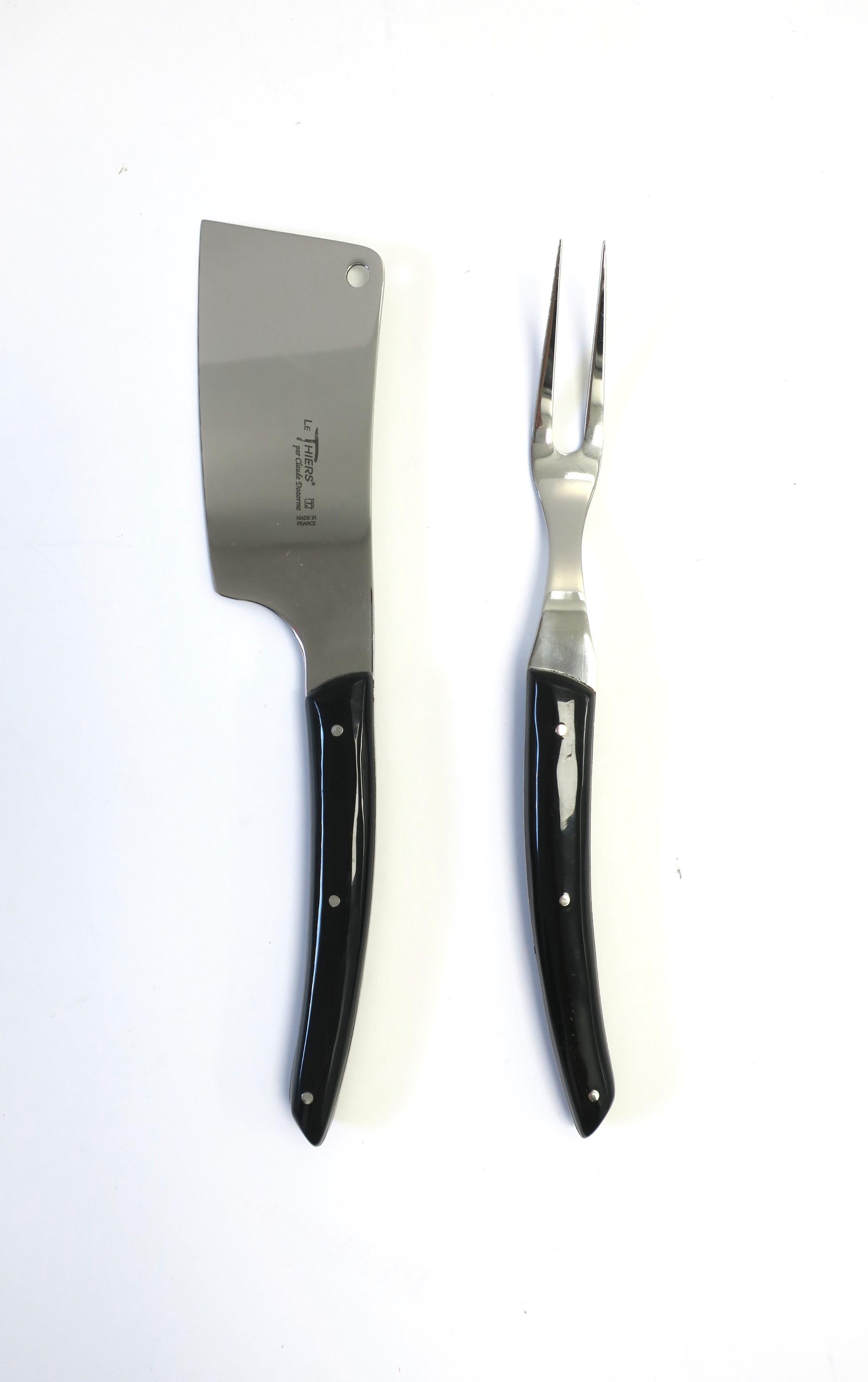 A well-made French fromage cheese knife and fork cutlery service “Le Thiers