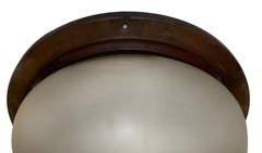 French Frosted Glass Flush-Mount Fixture