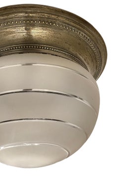 French Frosted Glass Light Fixture