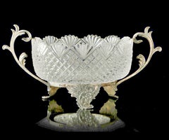 CENTRO TAVOLO FRANTOIO FRANCESE "Val St. Lambert" Secolo XIX