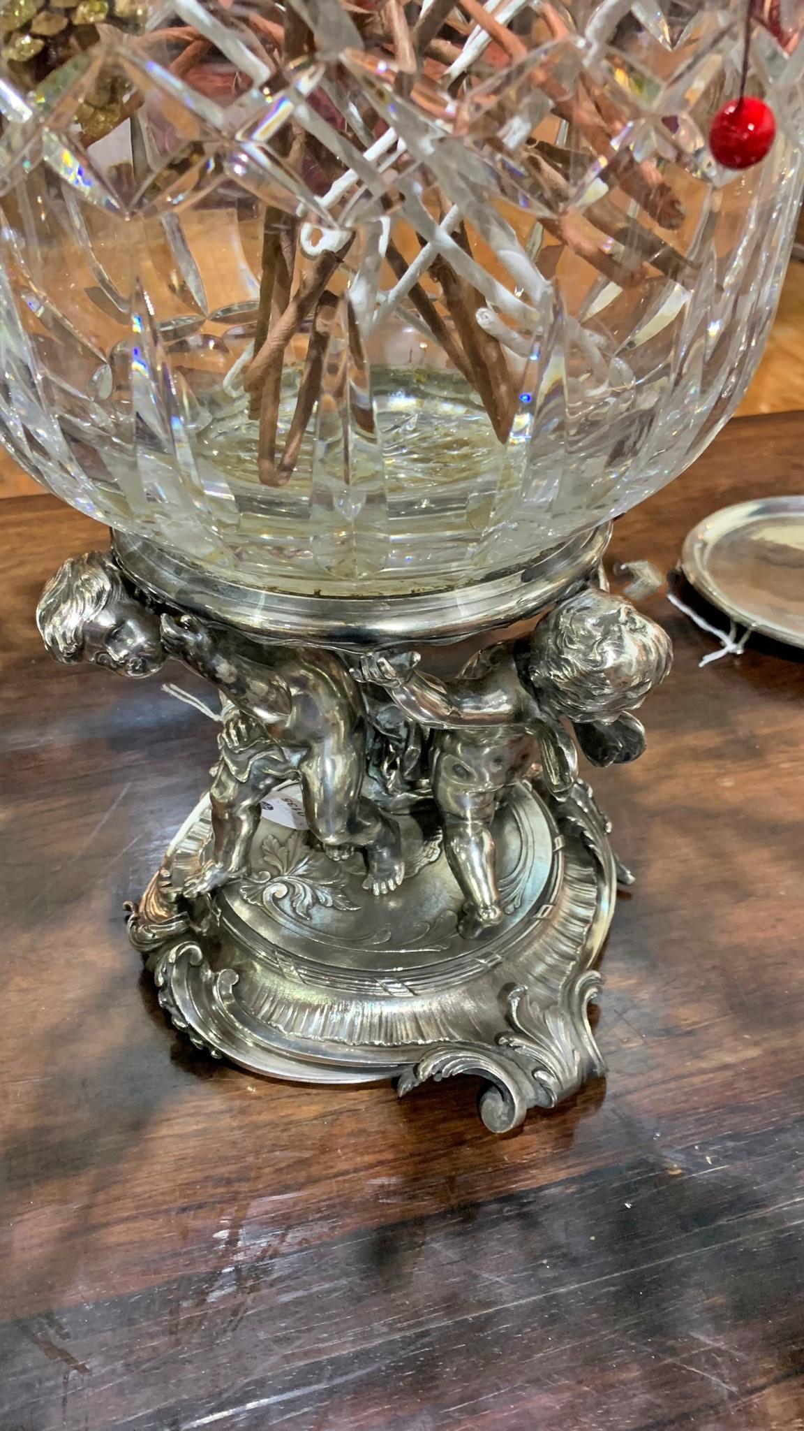 Silver French Fruit Table Center 19th Century