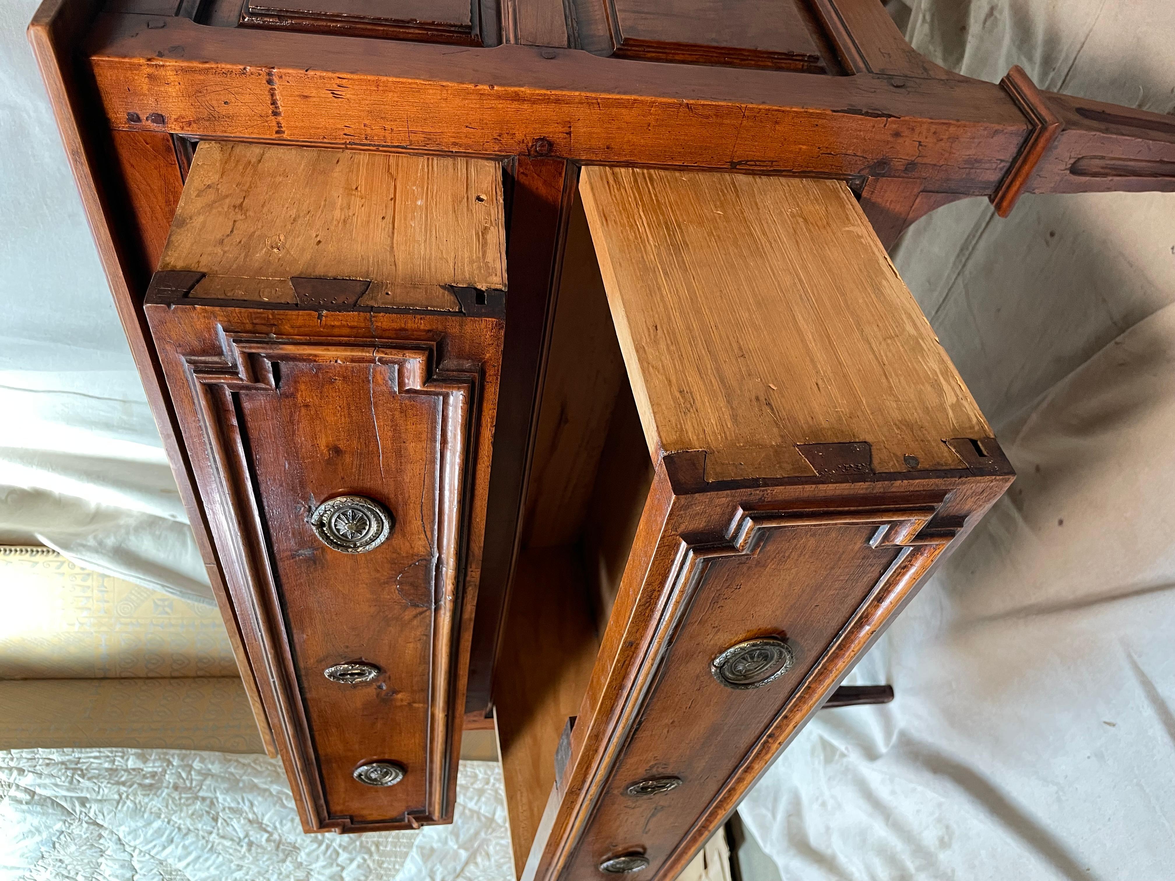 Neoclassical French Fruit Wood Chest of Drawers For Sale