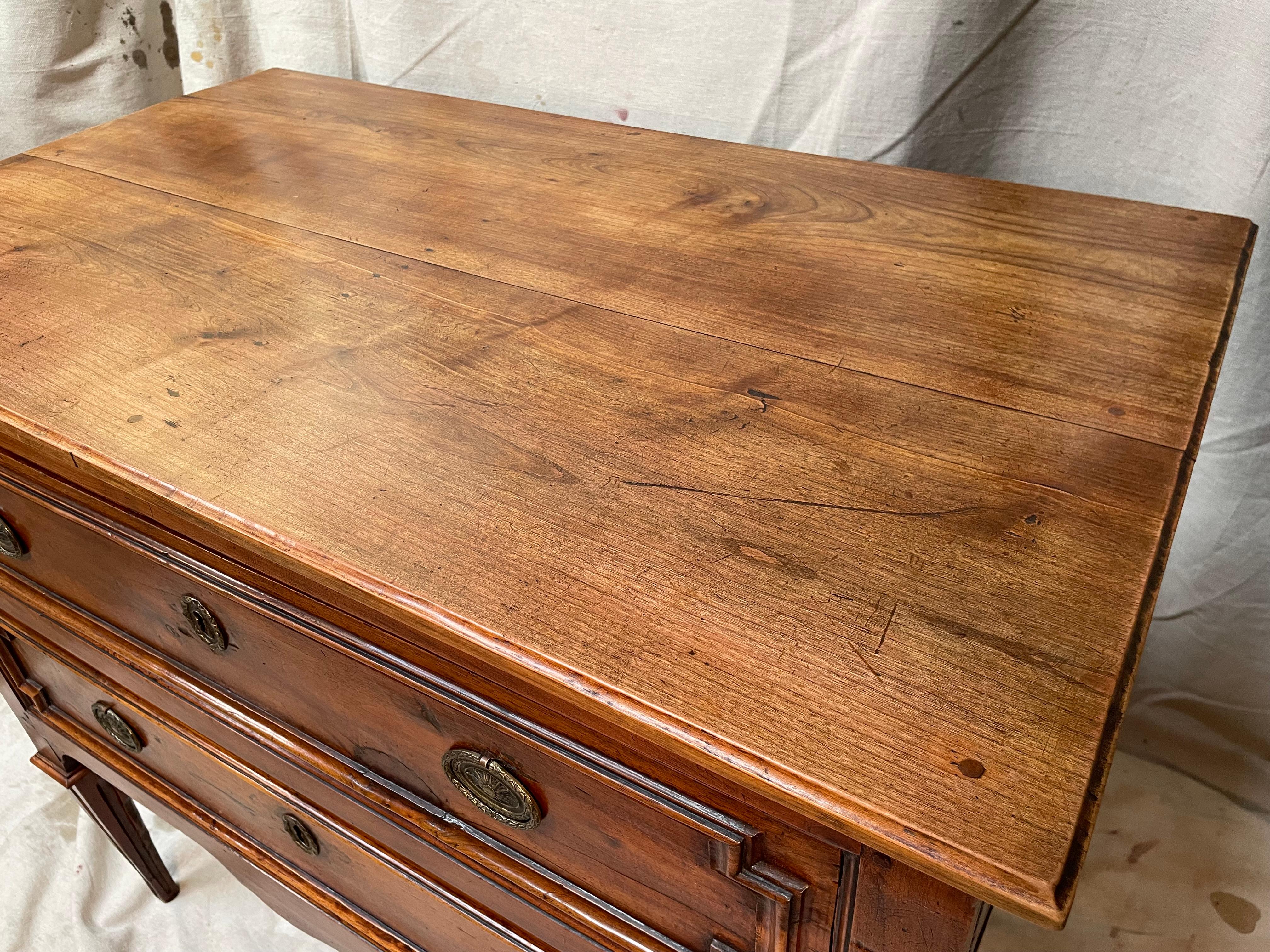 18th Century French Fruit Wood Chest of Drawers For Sale