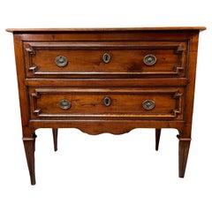 Used French Fruit Wood Chest of Drawers