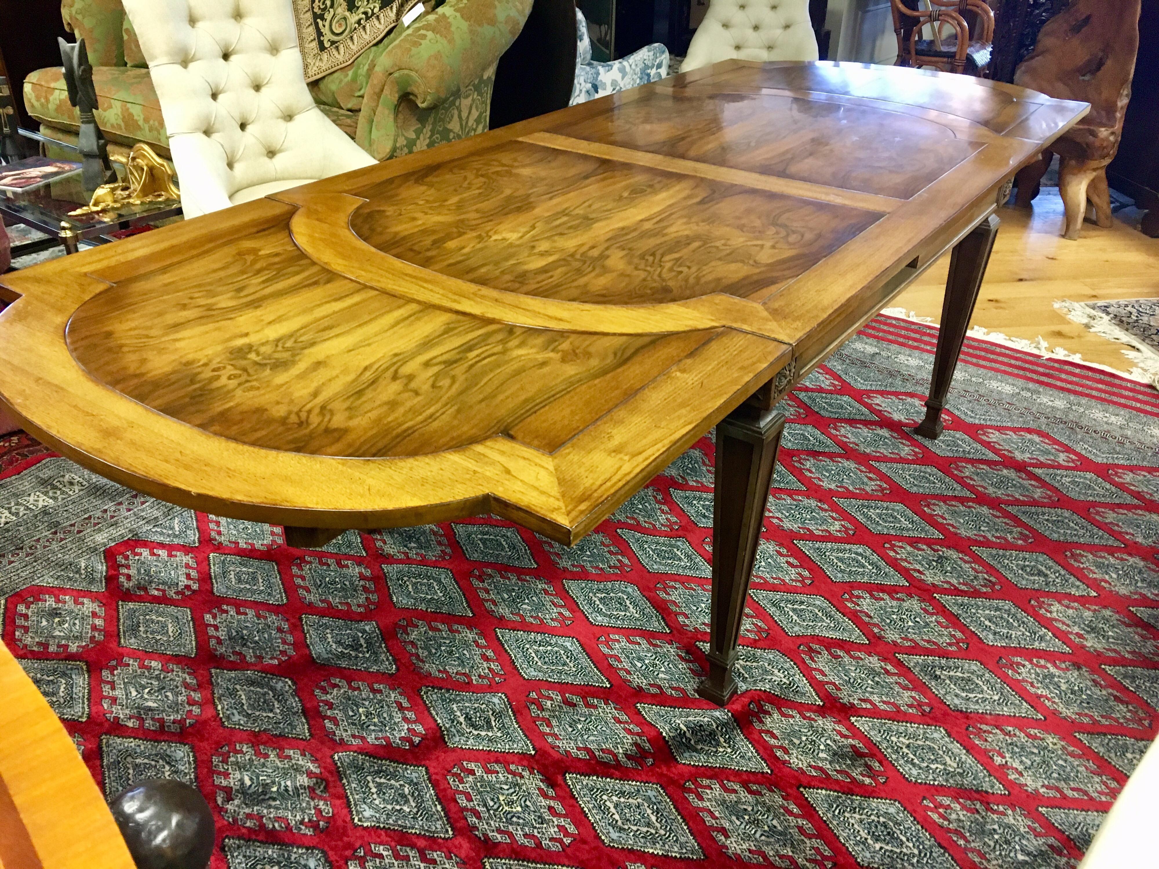 French Fruit Wood Extendable Fruitwood Dining Room Table 1