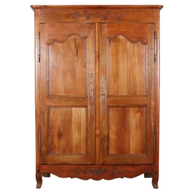 French Fruitwood 19th Century Armoire