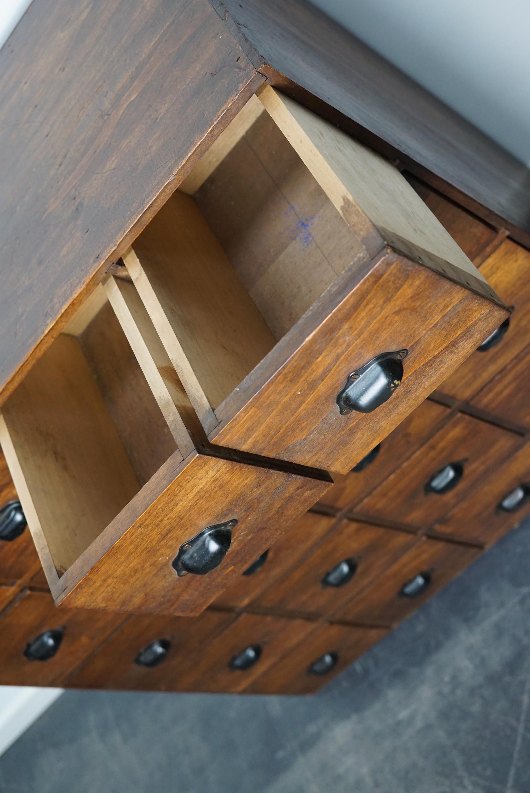 French Fruitwood Apothecary Cabinet, ca 1950s 1