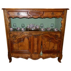 Antique French Fruitwood Buffet or Sideboard, 19th Century