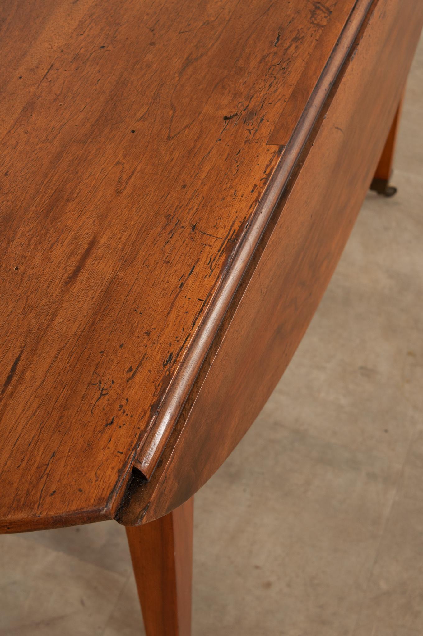 French Fruitwood Drop Leaf Table from Normandy 8