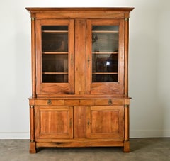Buffet à deux corps de style Empire en bois fruitier français