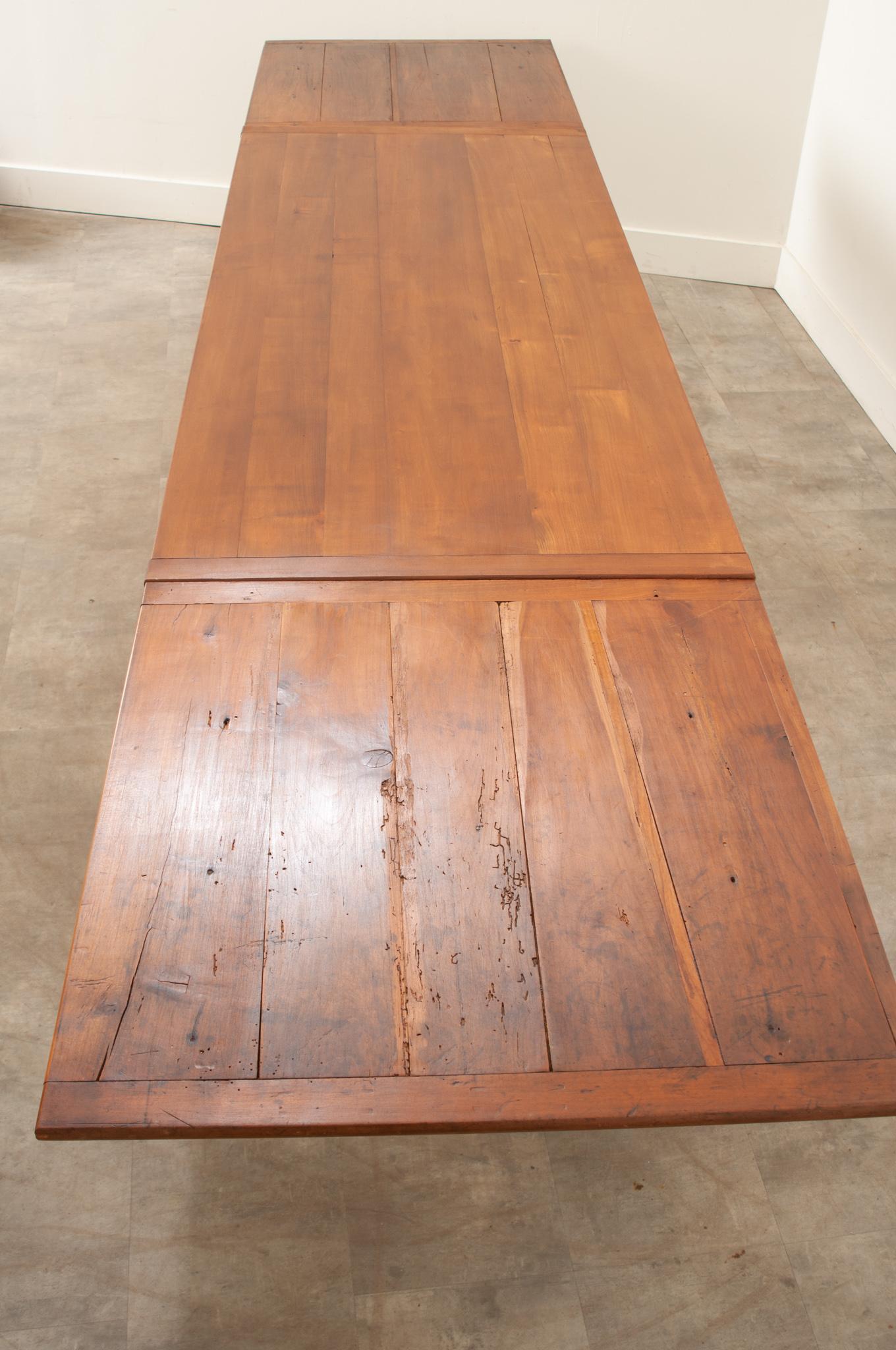French Fruitwood Extending Dining Table For Sale 3