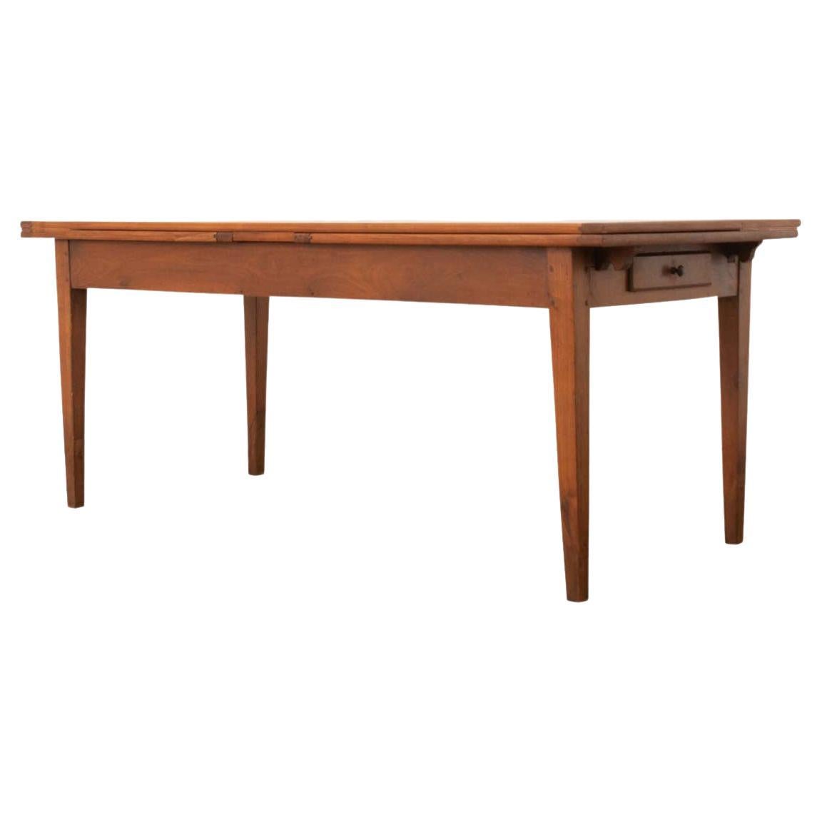 French Fruitwood Extending Dining Table For Sale