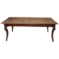 Antique French Fruitwood Farmhouse Table