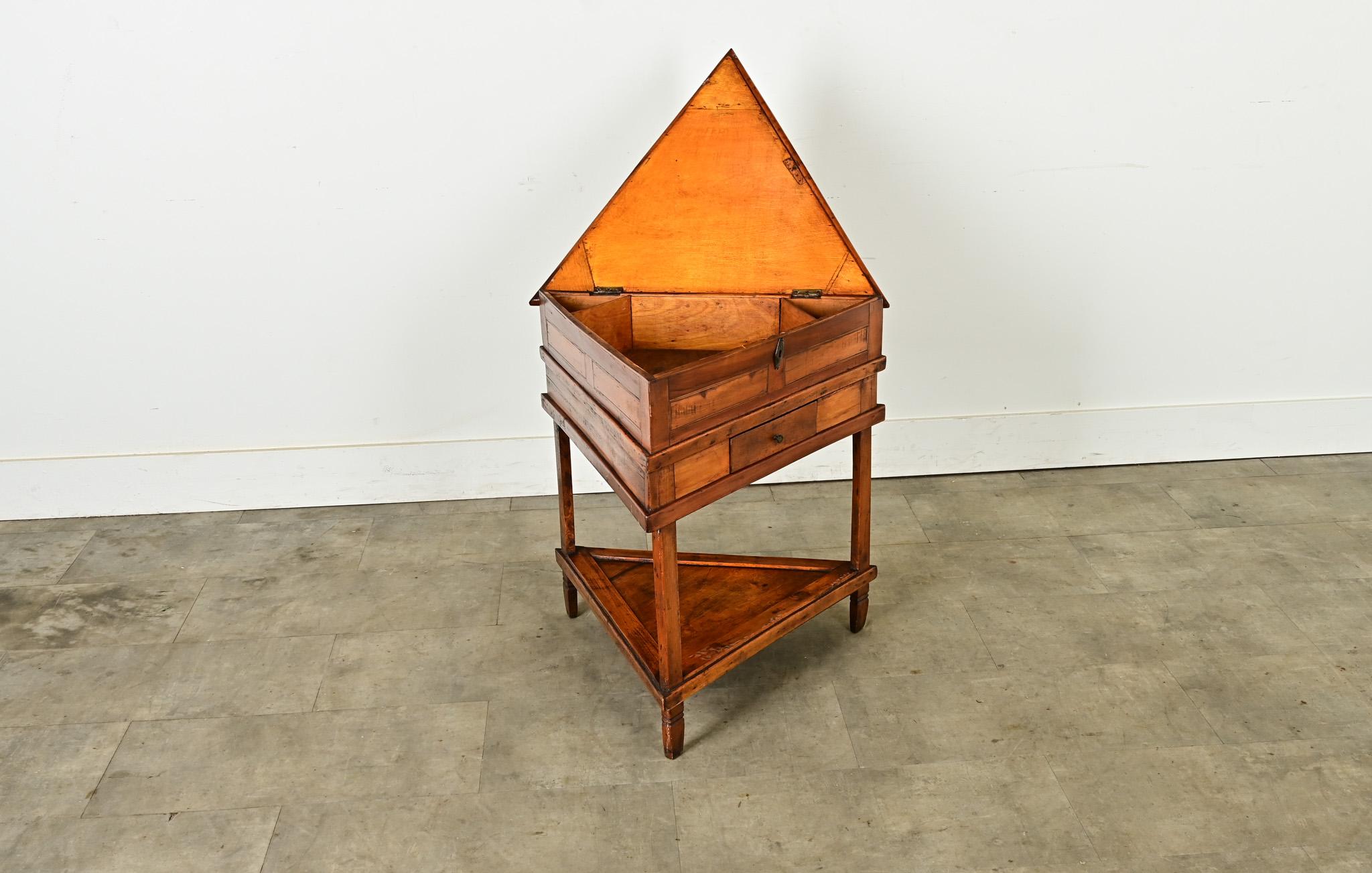 French Fruitwood Inlay Triangle Table 4