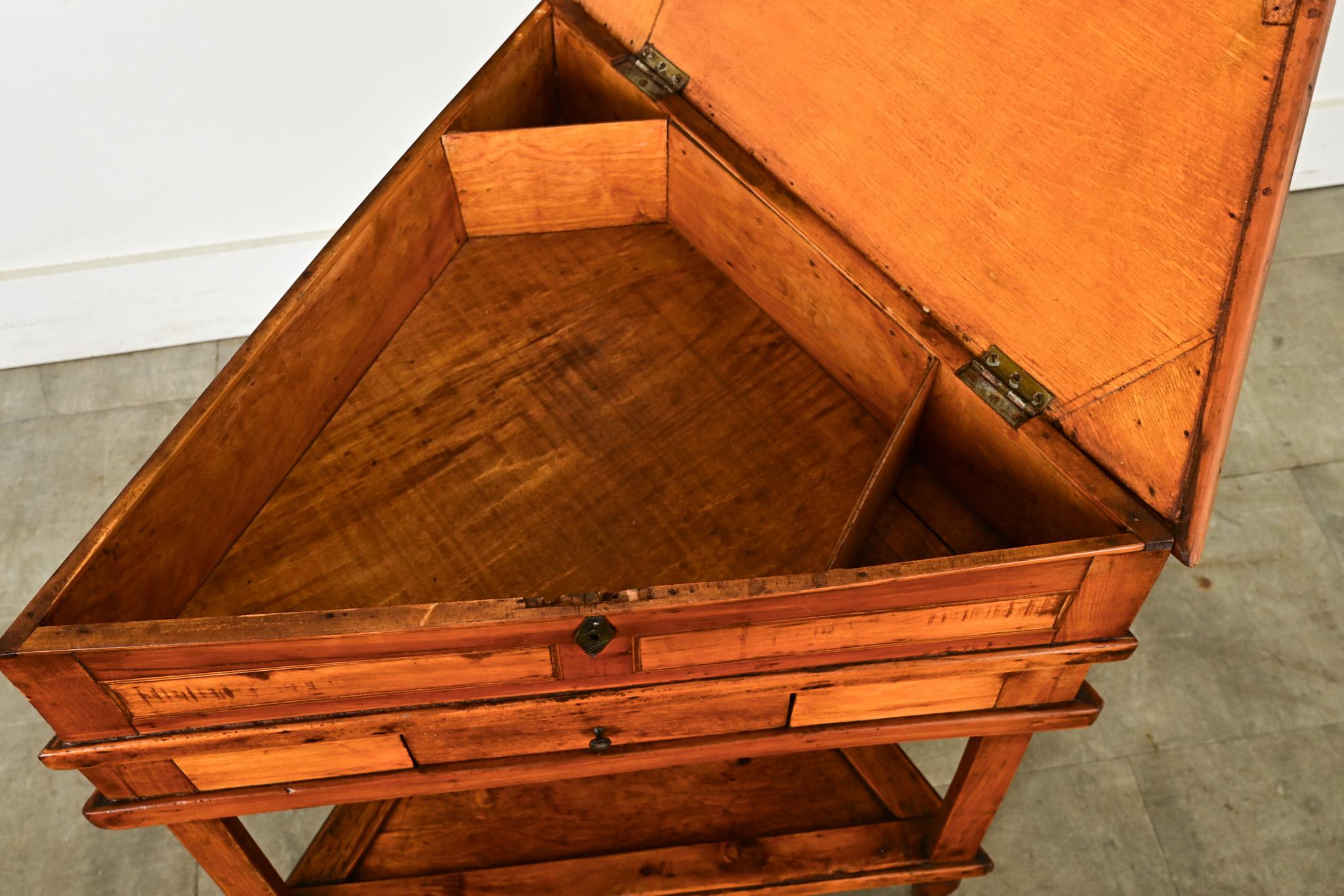 French Fruitwood Inlay Triangle Table 5