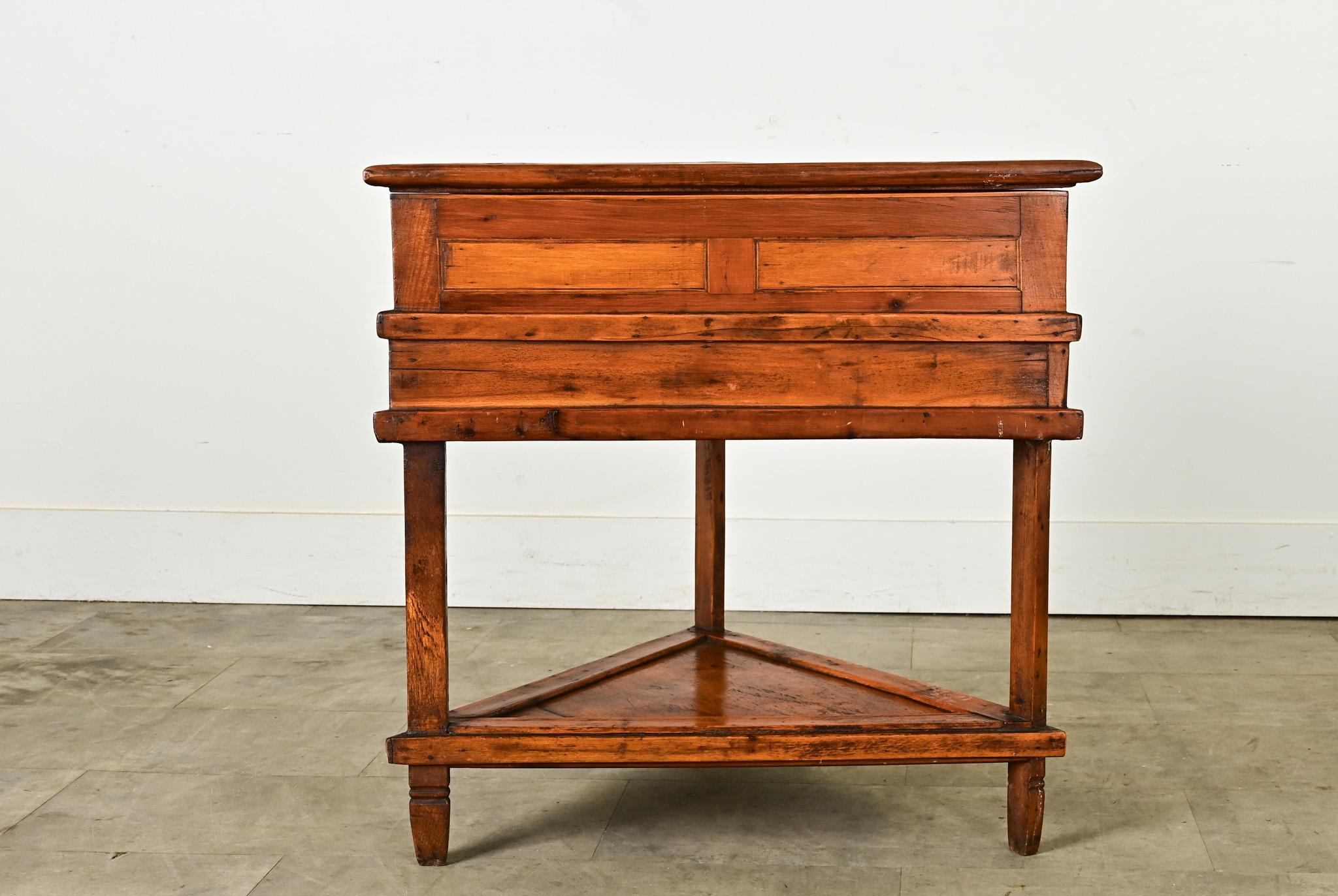 French Fruitwood Inlay Triangle Table 8