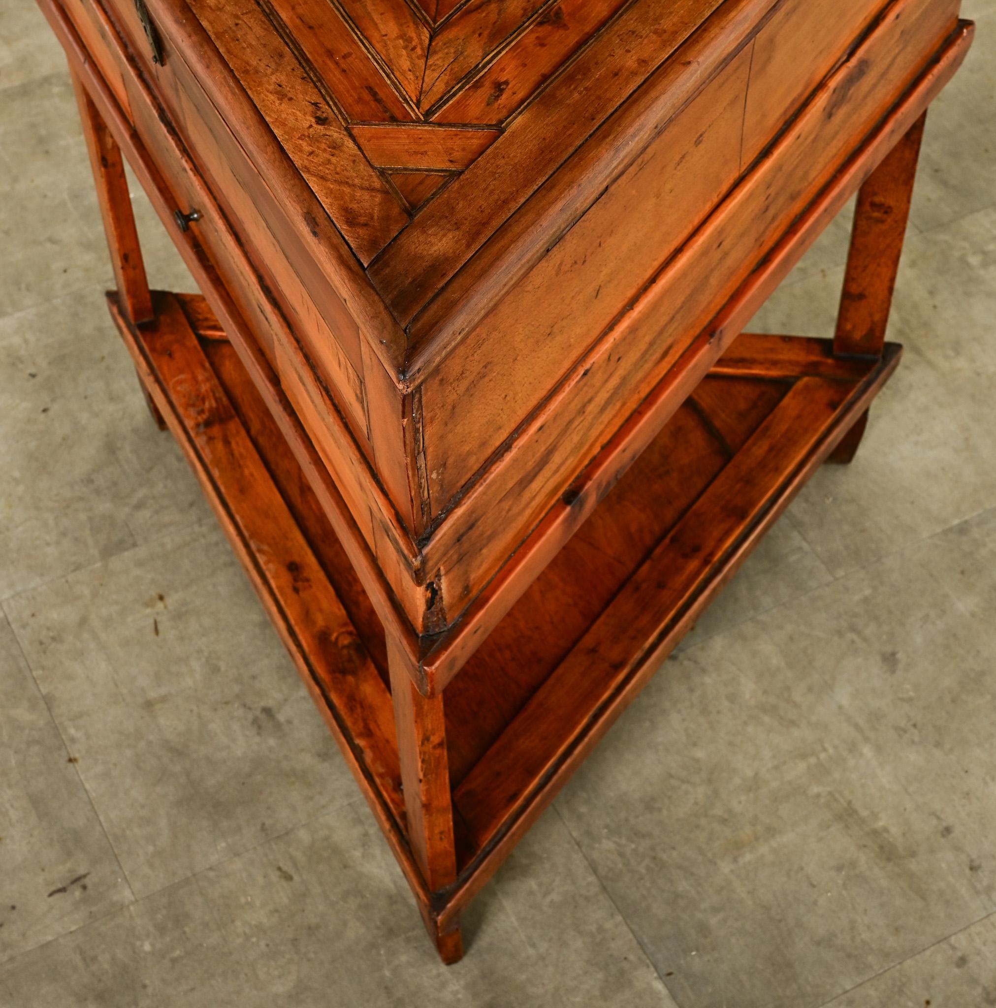 French Fruitwood Inlay Triangle Table 11