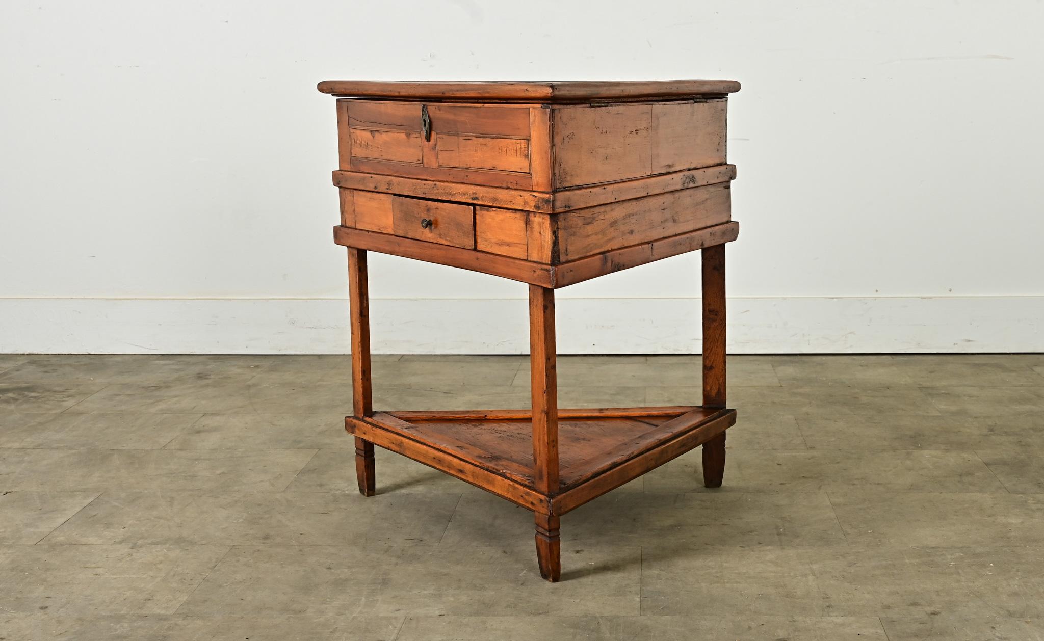 French Fruitwood Inlay Triangle Table 12
