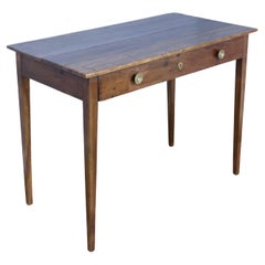 French Fruitwood Side Table, Long Single Drawer