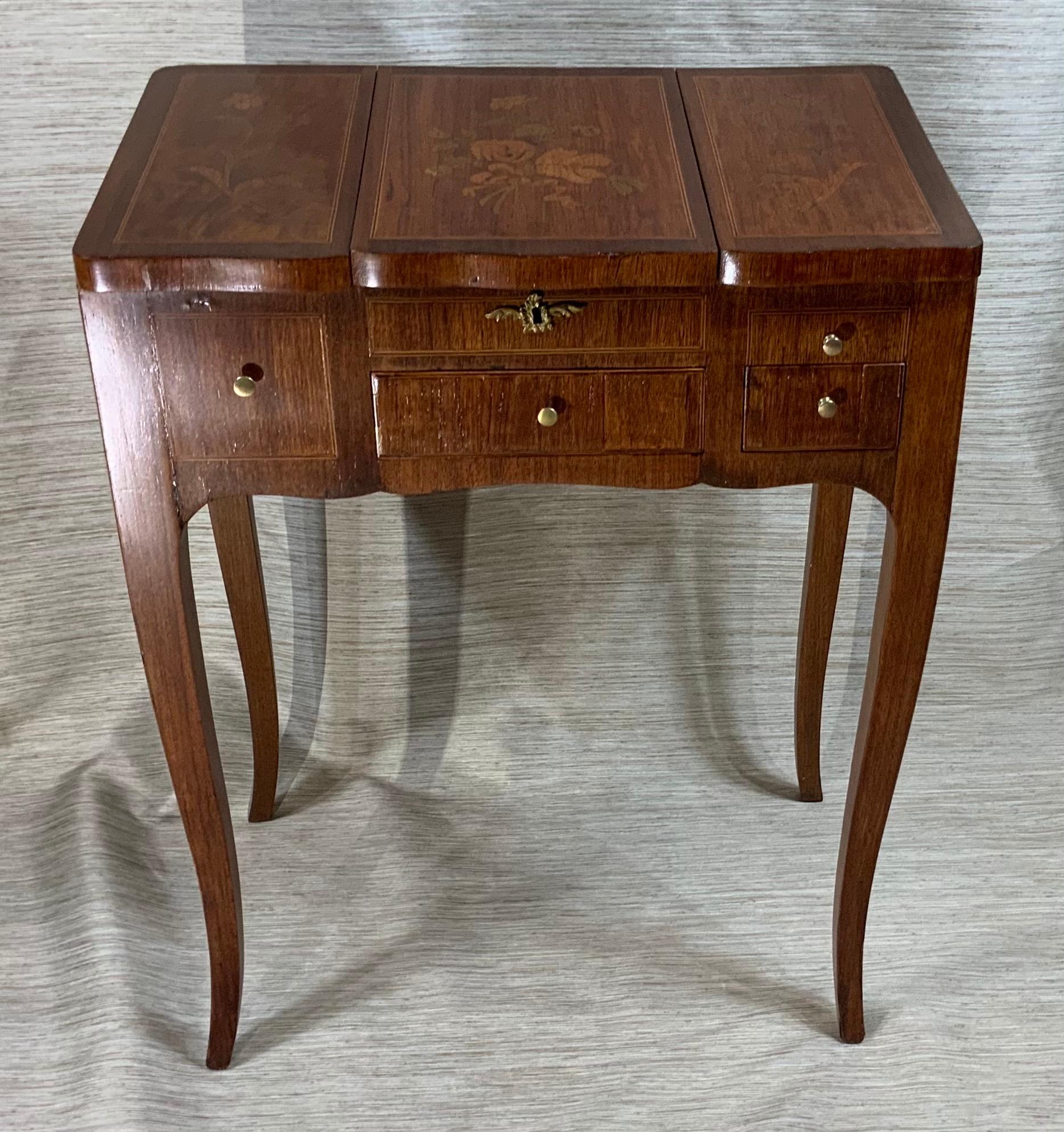 French Fruitwood Vanity Or Dressing Table  9