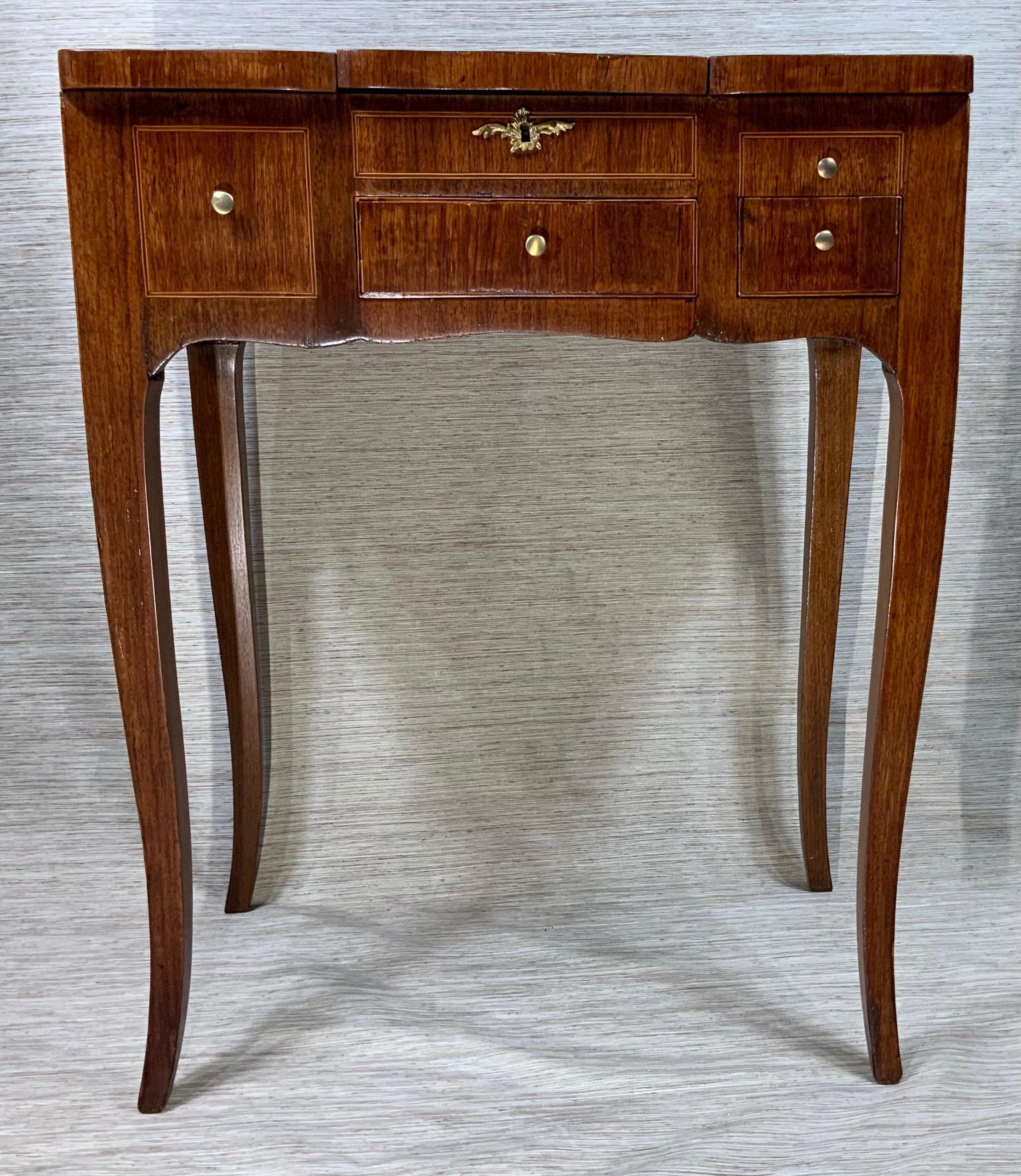 Early Victorian French Fruitwood Vanity Or Dressing Table 