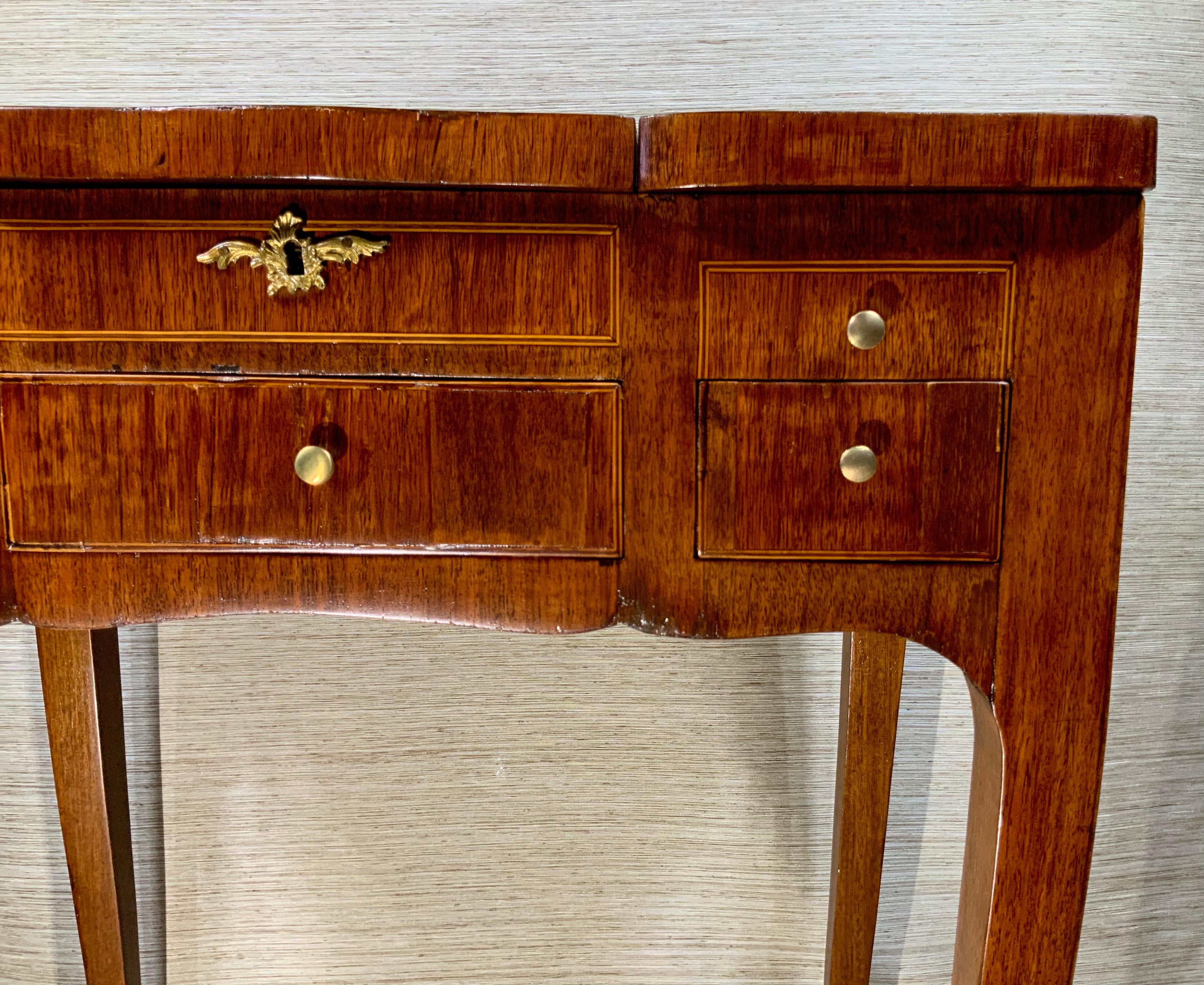 French Fruitwood Vanity Or Dressing Table  In Good Condition In Delray Beach, FL