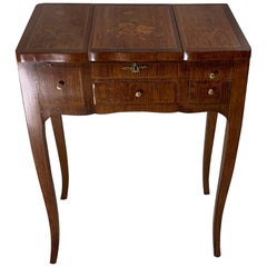 French Fruitwood Vanity Or Dressing Table 