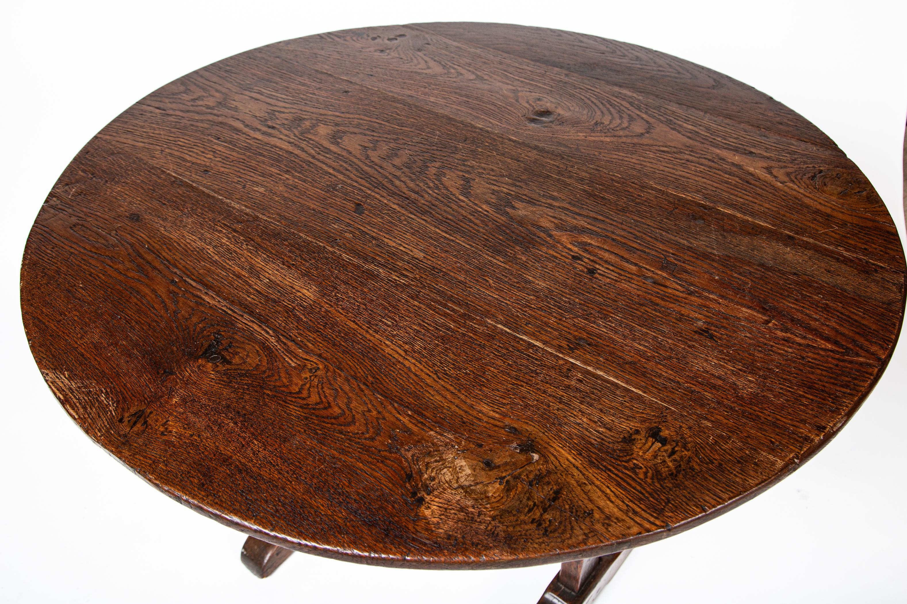 French Provincial French Fruitwood Vendange (Wine tasting) Table), late 19th Century For Sale