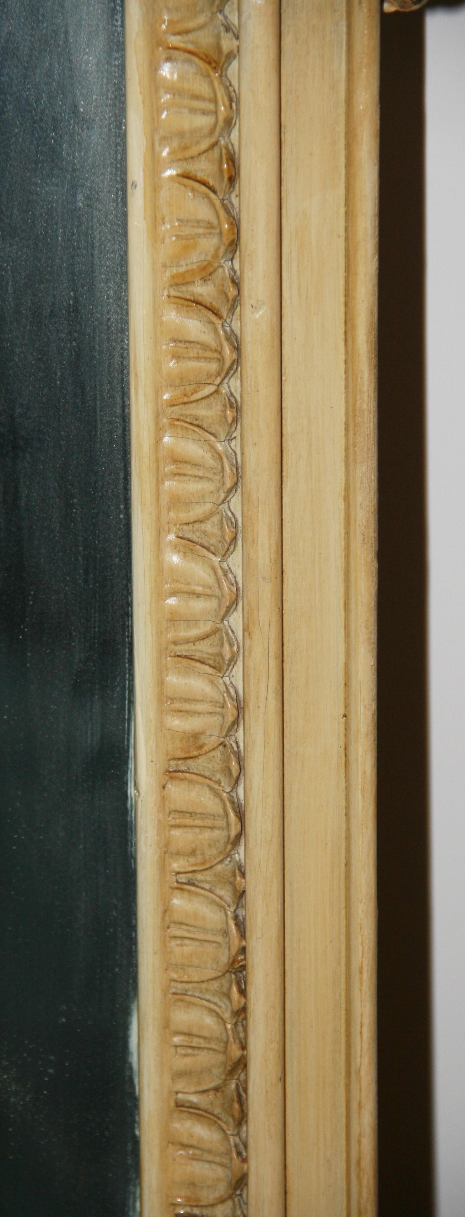 Specchio francese a figura intera con piano ad arco in legno e gesso, anni '20 in vendita 8
