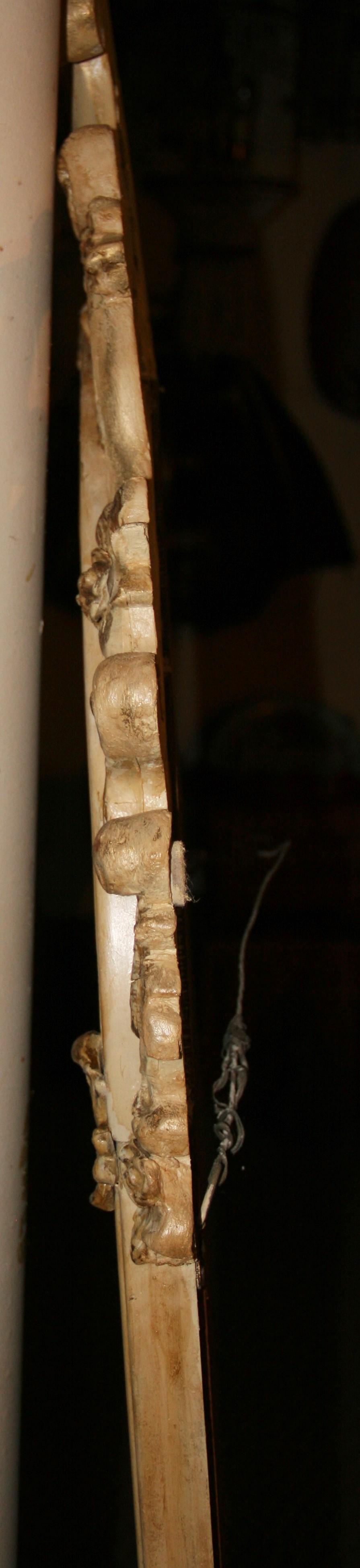 Specchio francese a figura intera con piano ad arco in legno e gesso, anni '20 in vendita 13