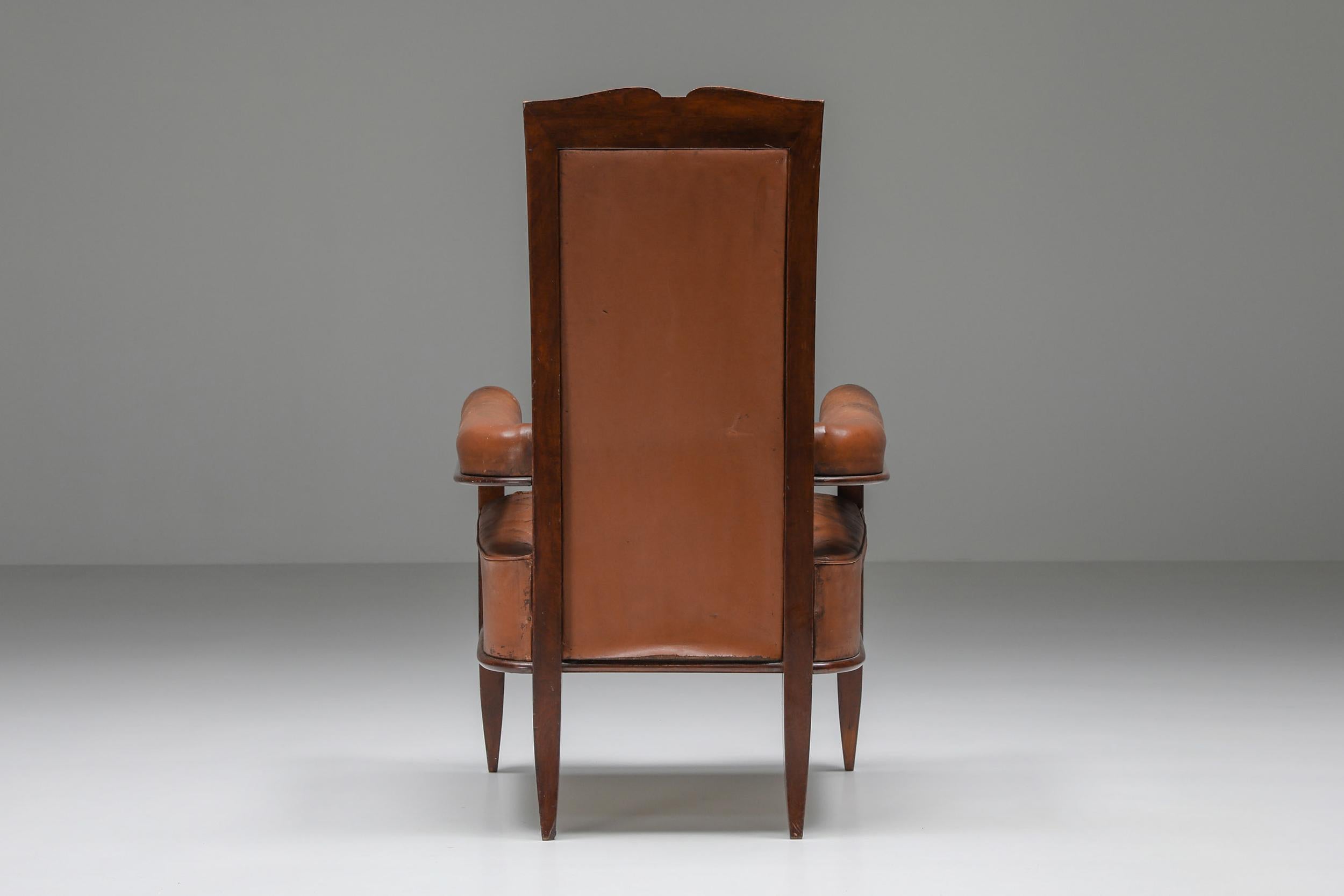 Mid-Century Modern French Furniture Design Armchair, Fauteuil by Léon & Maurice Jallot, 1930's