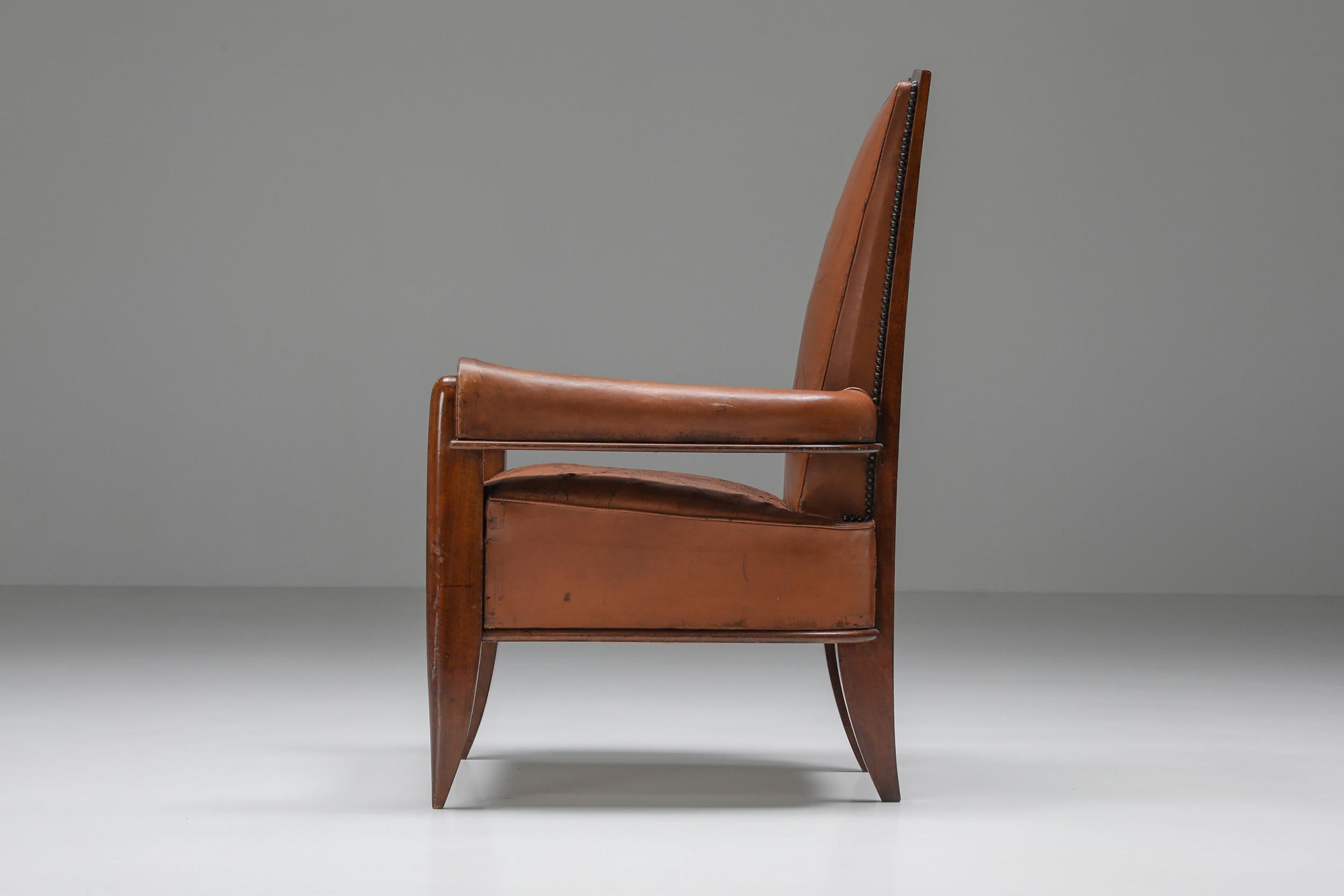 French Furniture Design Armchair, Fauteuil by Léon & Maurice Jallot, 1930's In Excellent Condition In Antwerp, BE