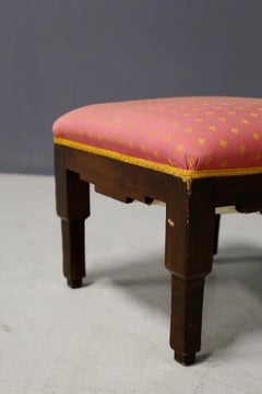 French Futurist Stool Attributed to Pierre Chareau, 1910s