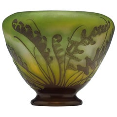 French Galle Cameo 'Fougeres' Vase, circa 1900