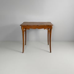 French Gallè style wooden inlaid coffee table, 1910s