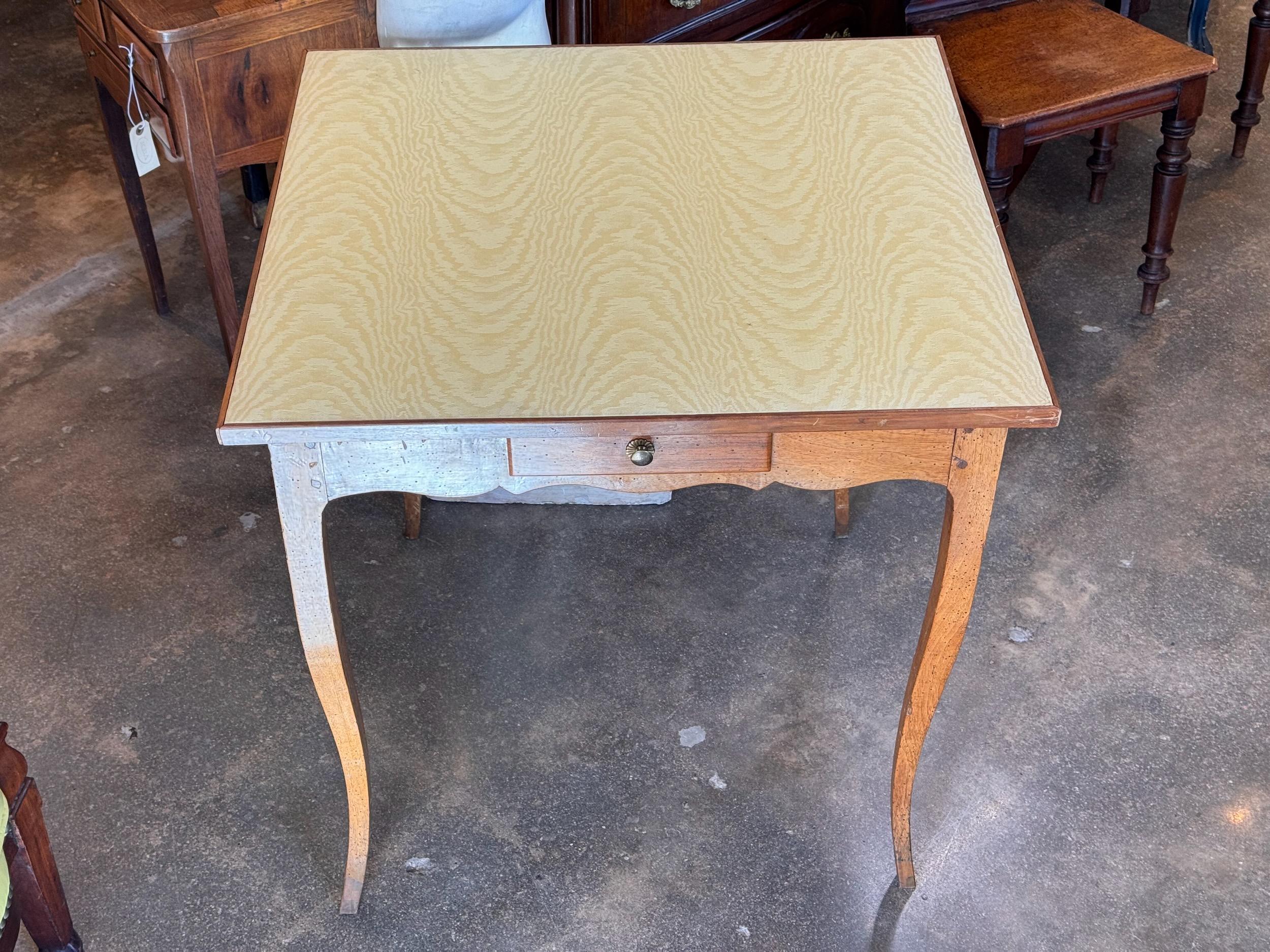 Fabric French Game Table For Sale