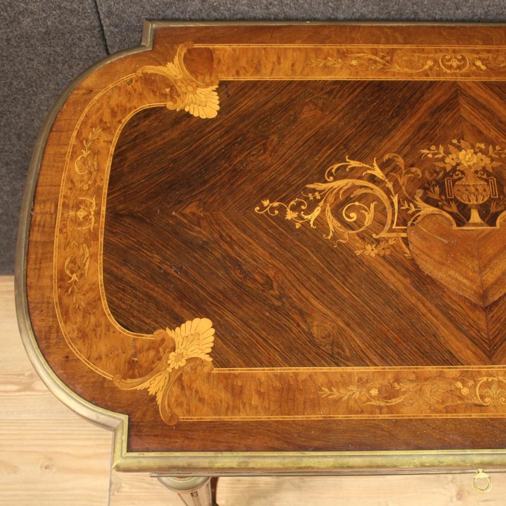 French Game Table in Inlaid Wood, 19th Century For Sale 8