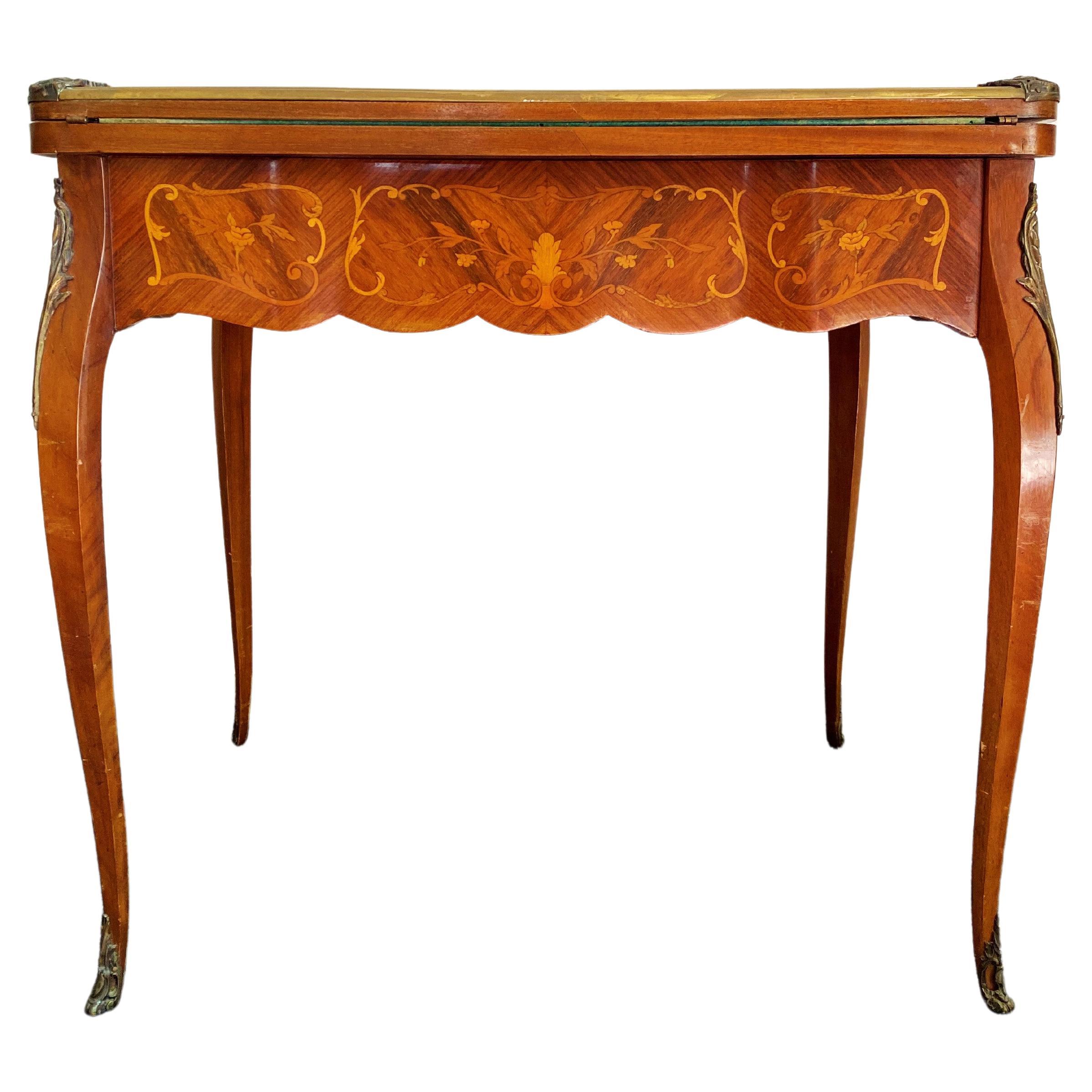 French Game Table Napoleon III Period - Louis XV Style - 19th Century - France For Sale