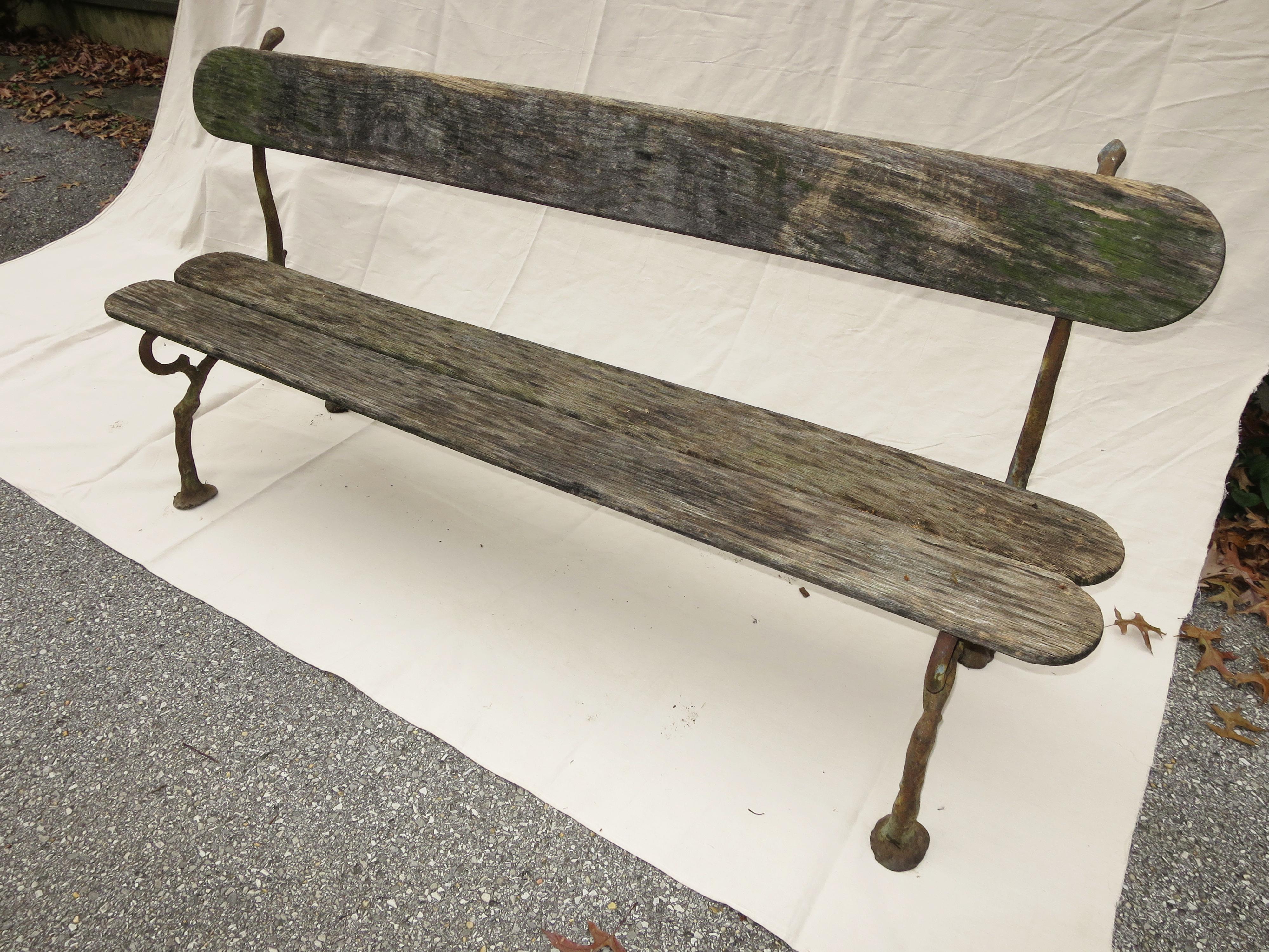 French Garden Bench, 19th Century 2